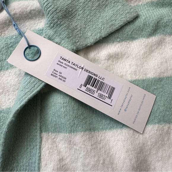 NWT Tanya Taylor Maise Knit collared striped sweater - Picture 6 of 8